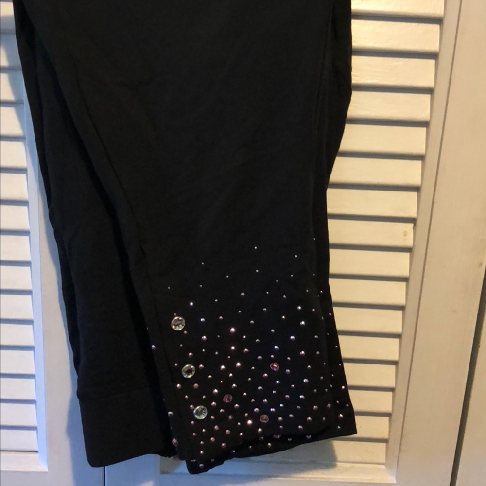 Christine Alexander Black Leggings With bling